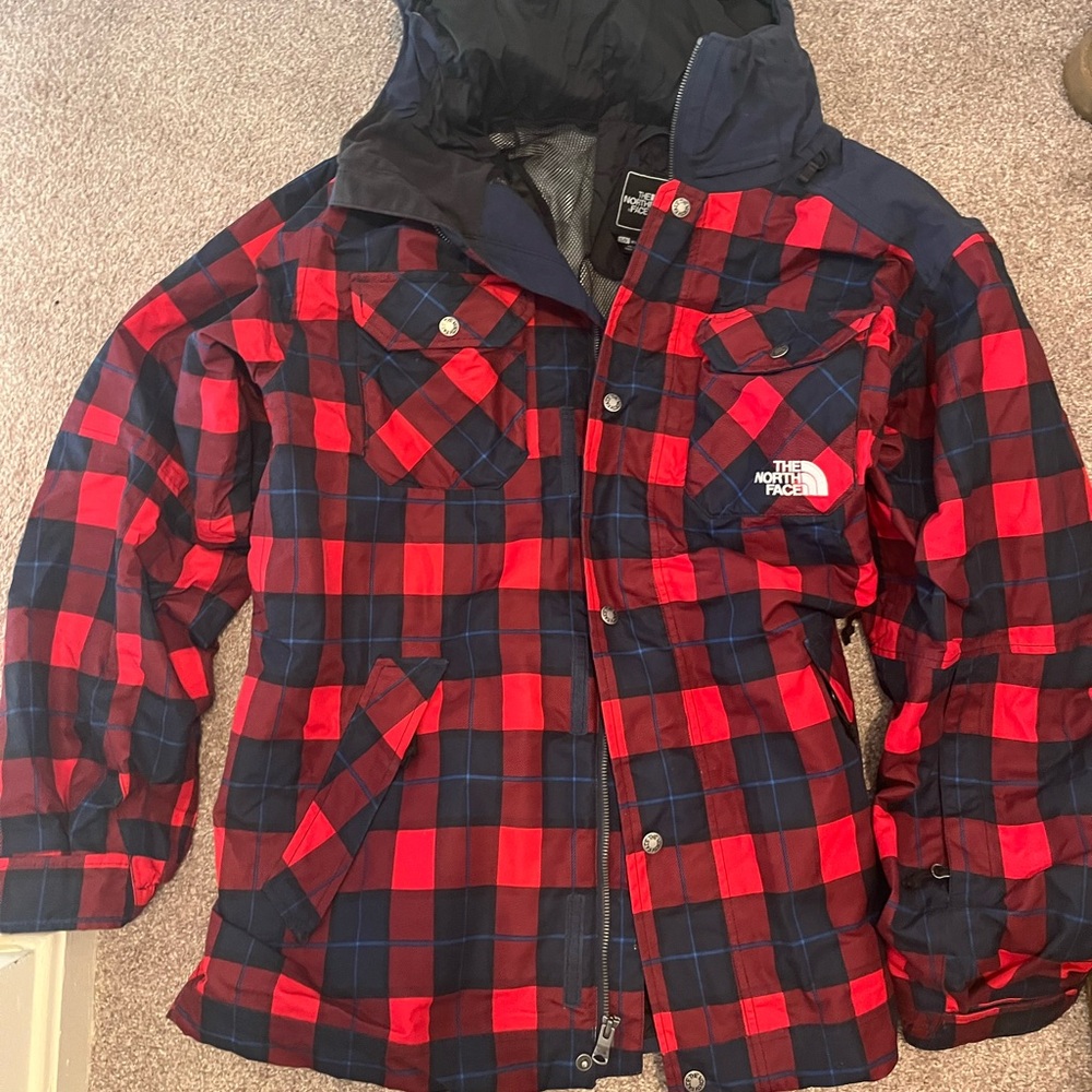 The North Face Men's Checkered Red and Black Ski Jacket